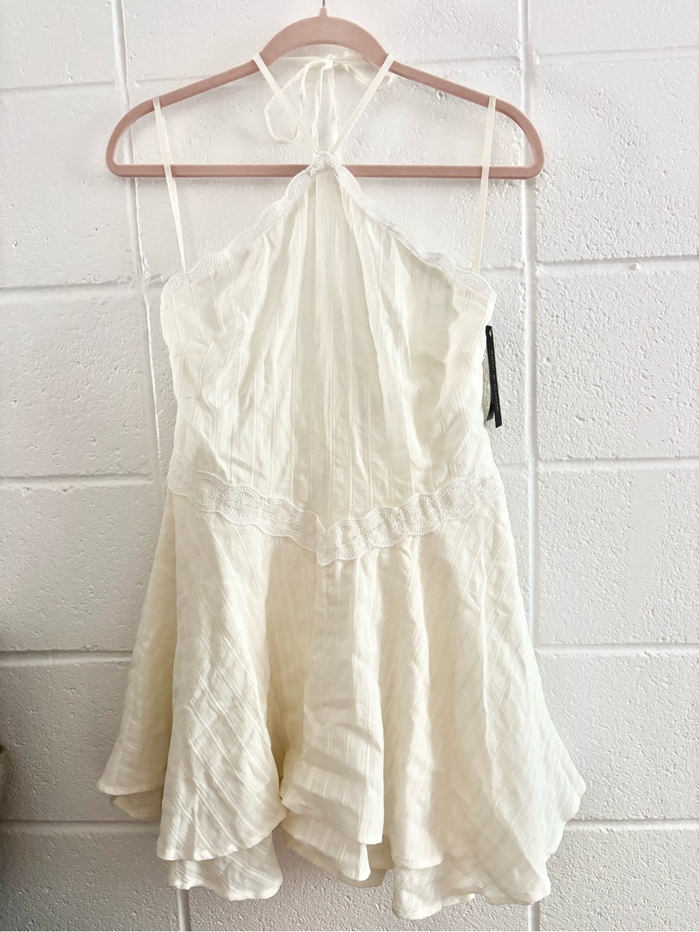 Semi and Cade Lightweight Cream Halter Slip Dress S